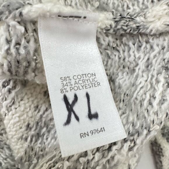 J.Jill Fair Isle Crew Neck Sweater Womens Size XL Barley Ivory Gray Pullover - Picture 7 of 8